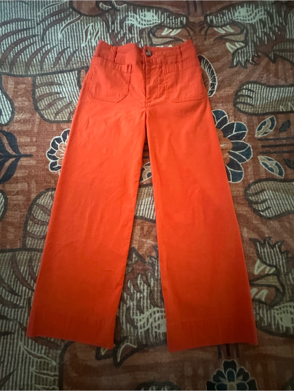 Anthropologie Maeve Bright Red High-Rise Pants